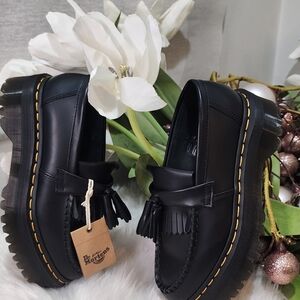Dr Martens Adrian Leather Platform Tassel Loafers Women shoes New